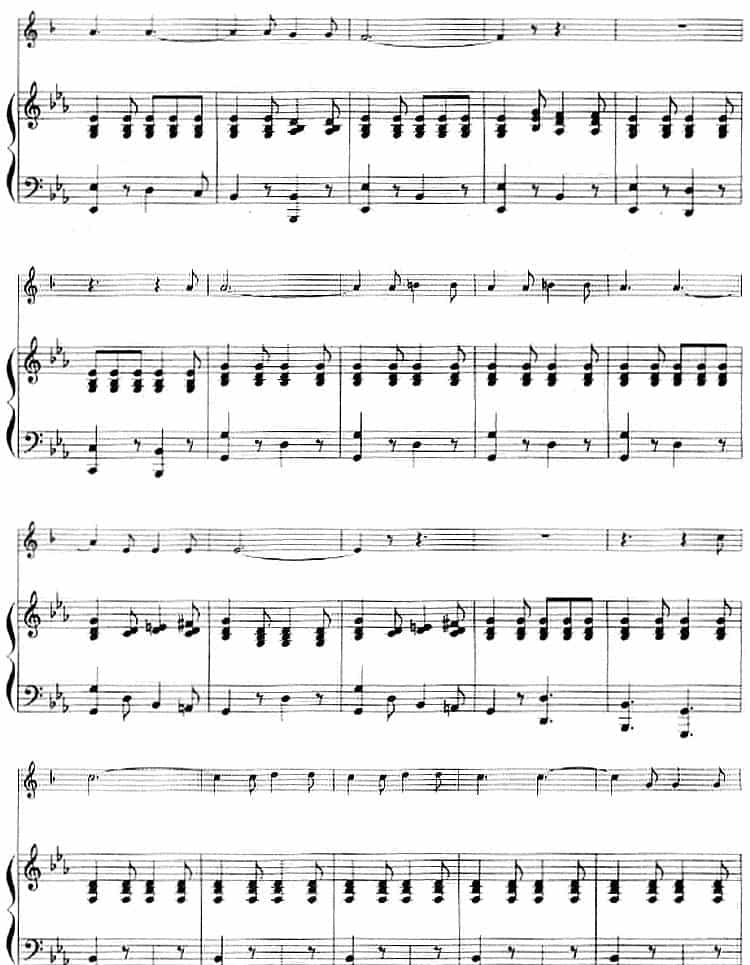 变奏曲（意大利民歌主题、小号+钢琴伴奏） 铜管乐器谱_第3张
