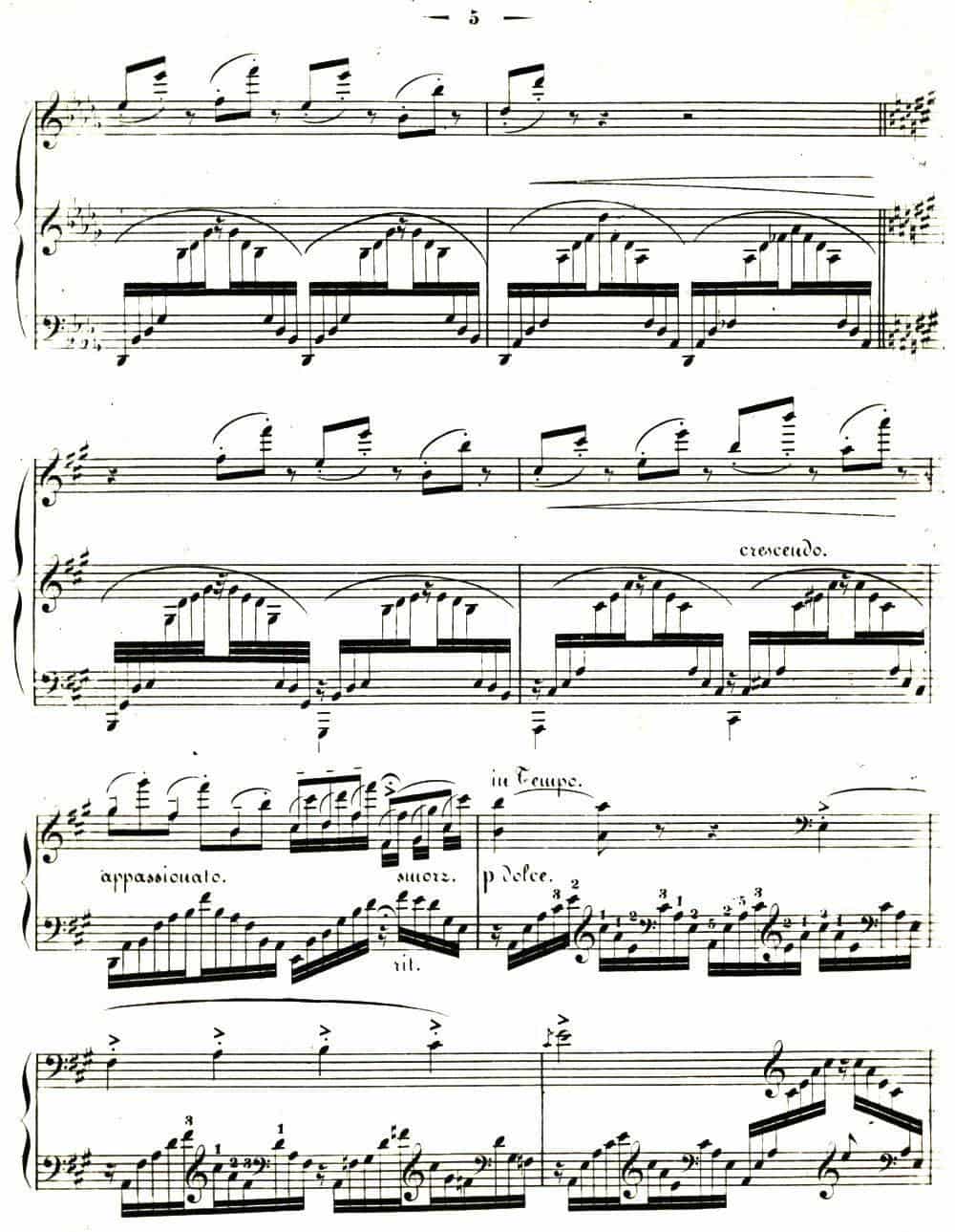 李斯特音乐会练习曲&nbsp;S144（3 叹息 降D大调 S144 Un sospiro Db major） 钢琴乐谱_第3张