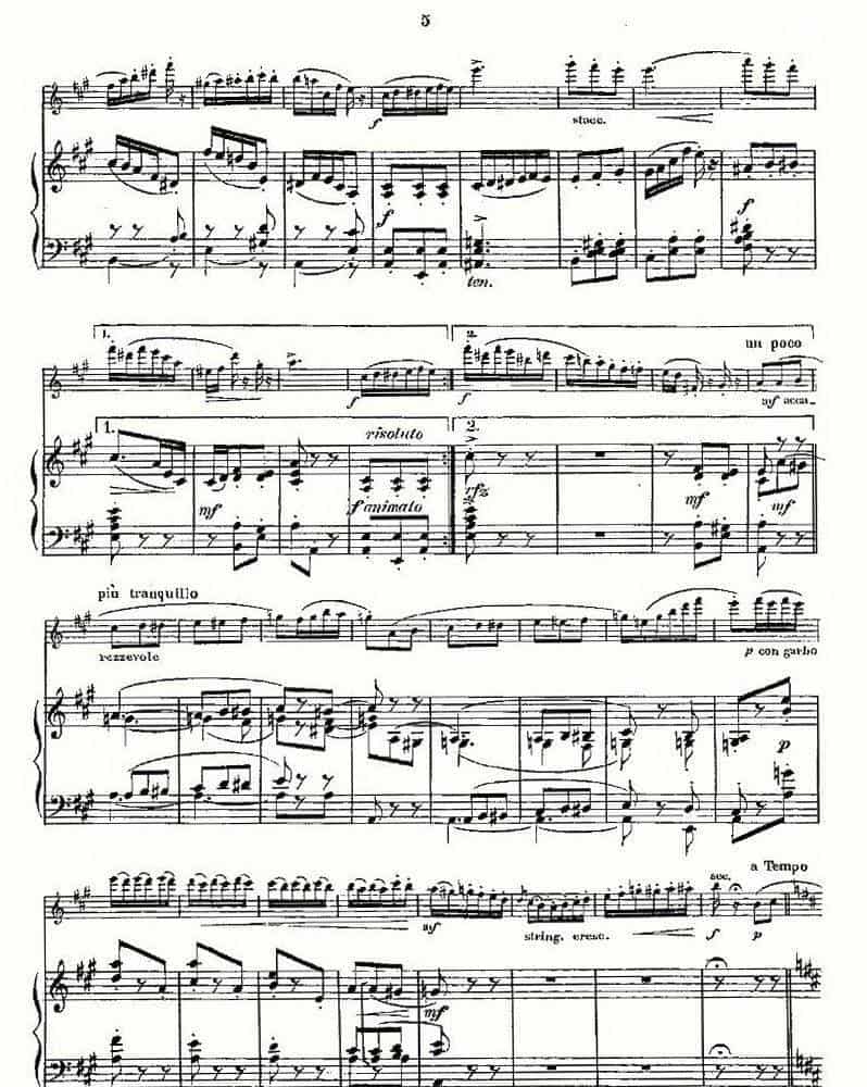 L'Hirondelle.Op.44（长笛+钢琴伴奏） 长笛乐谱_第4张