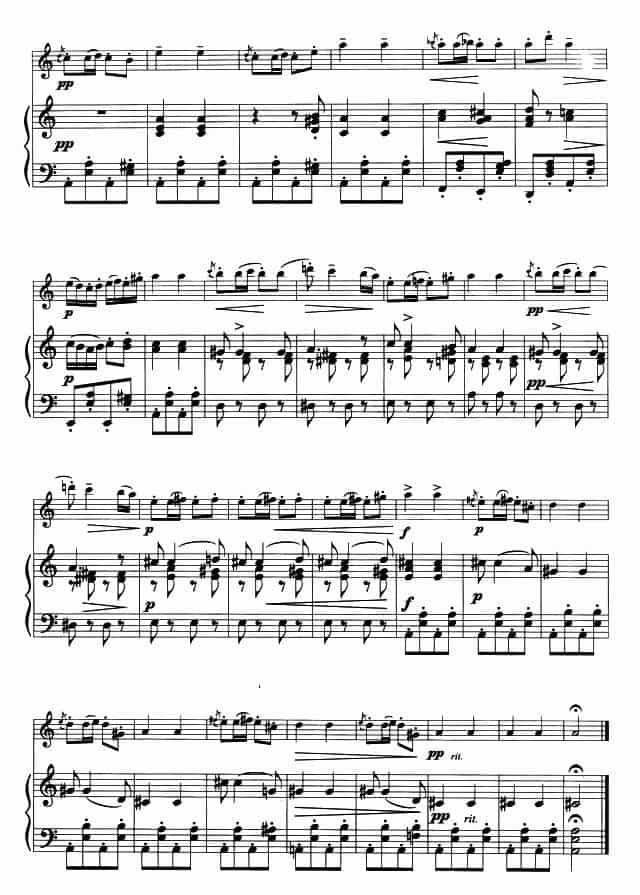 音乐的瞬间（口琴+钢琴伴奏、简谱对照版） 口琴乐谱_第2张