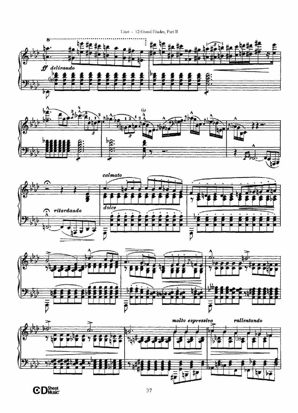 12 Grand Etudes S.137（12首华丽的练习曲·9） 钢琴乐谱_第10张