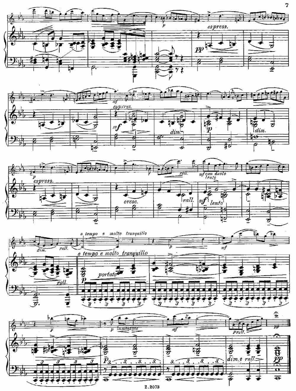 Legende（Op.55 No.5）（长笛+钢琴伴奏） 长笛乐谱_第5张