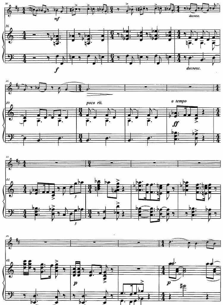 爵士风格的小协奏曲（小号+钢琴伴奏） 铜管乐器谱_第3张