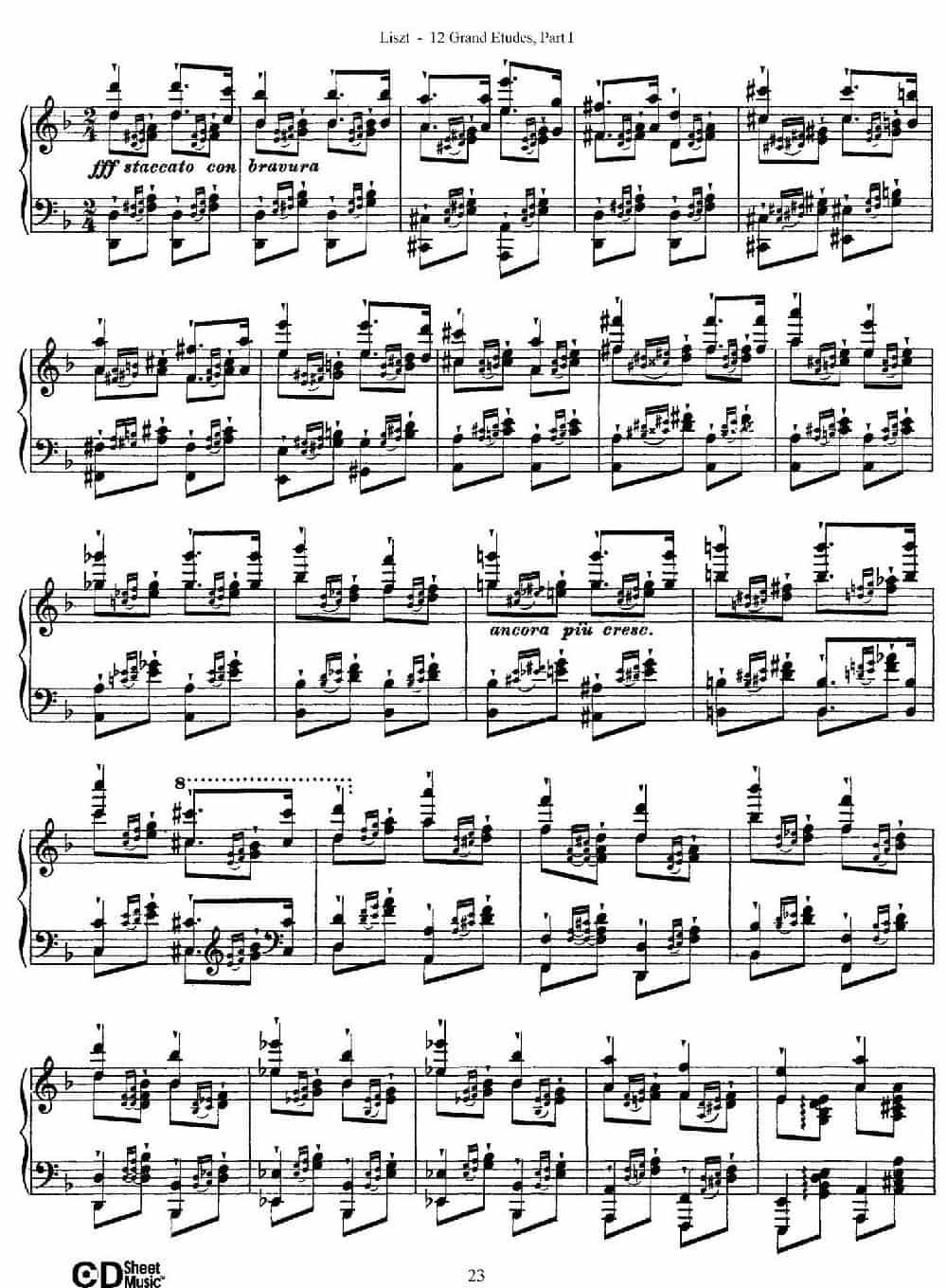 12 Grand Etudes S.137（12首华丽的练习曲·4） 钢琴乐谱_第11张