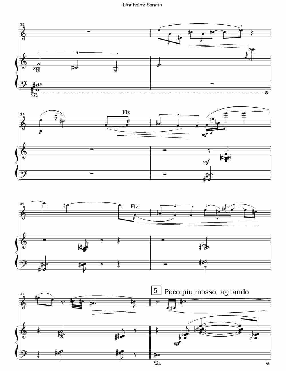 Sonata（长笛+钢琴） 长笛乐谱_第5张