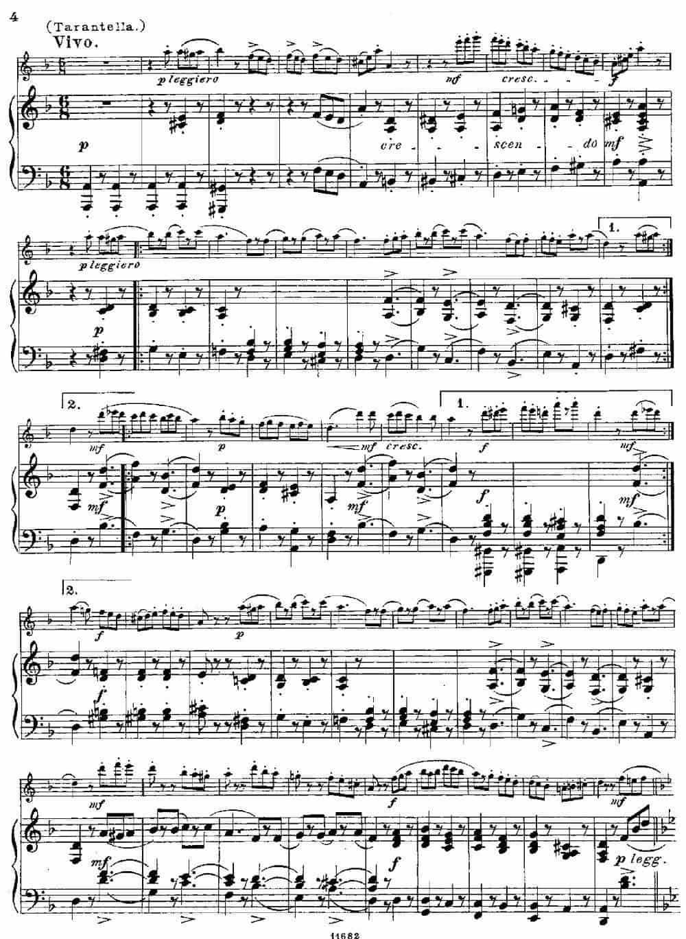 Fantaisies nationales. Italien. （Op.59 No.5）（长笛+钢琴伴奏） 长笛乐谱_第3张
