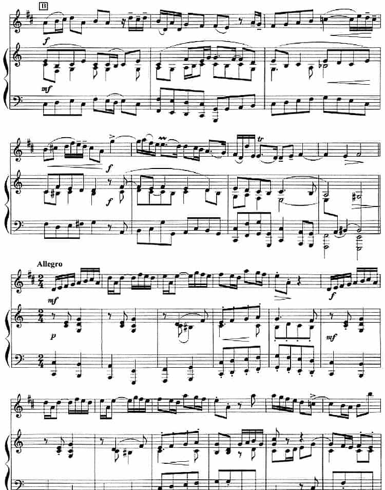 奏鸣曲第六首（小号+钢琴伴奏） 铜管乐器谱_第2张