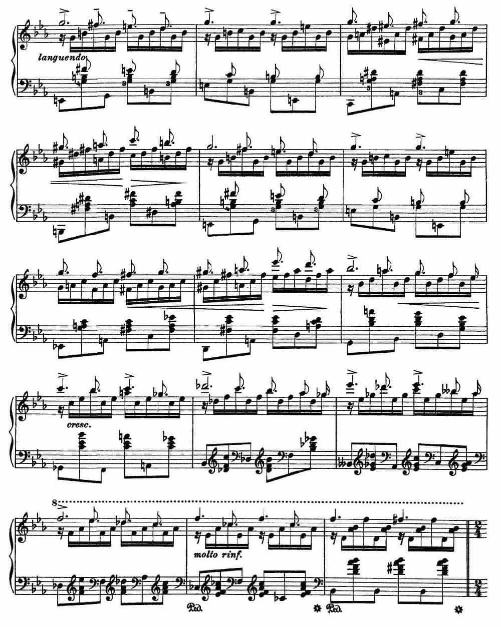 12首超级技巧练习曲：Wilde Jagd（狩猎） 钢琴乐谱_第6张