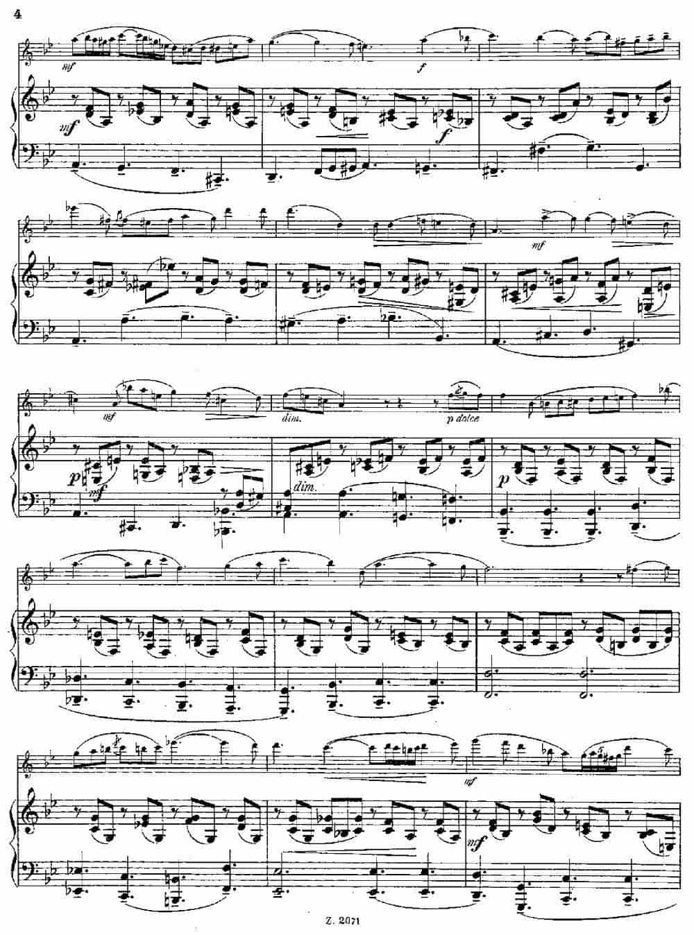 Notturno（Op.55 No.3）（长笛+钢琴伴奏） 长笛乐谱_第3张
