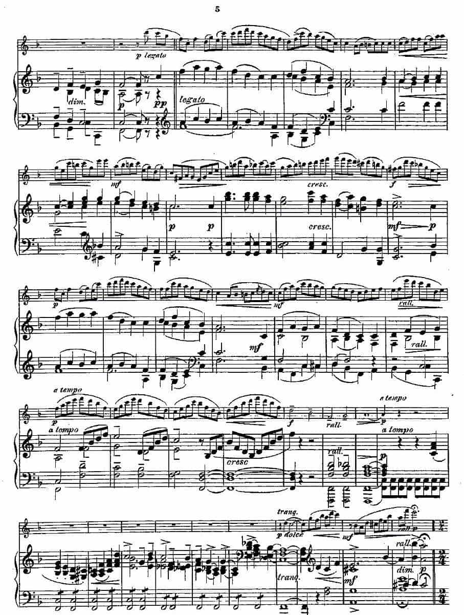 Fantaisies nationales. Op. 59, 1. （长笛+钢琴伴奏） 长笛乐谱_第4张
