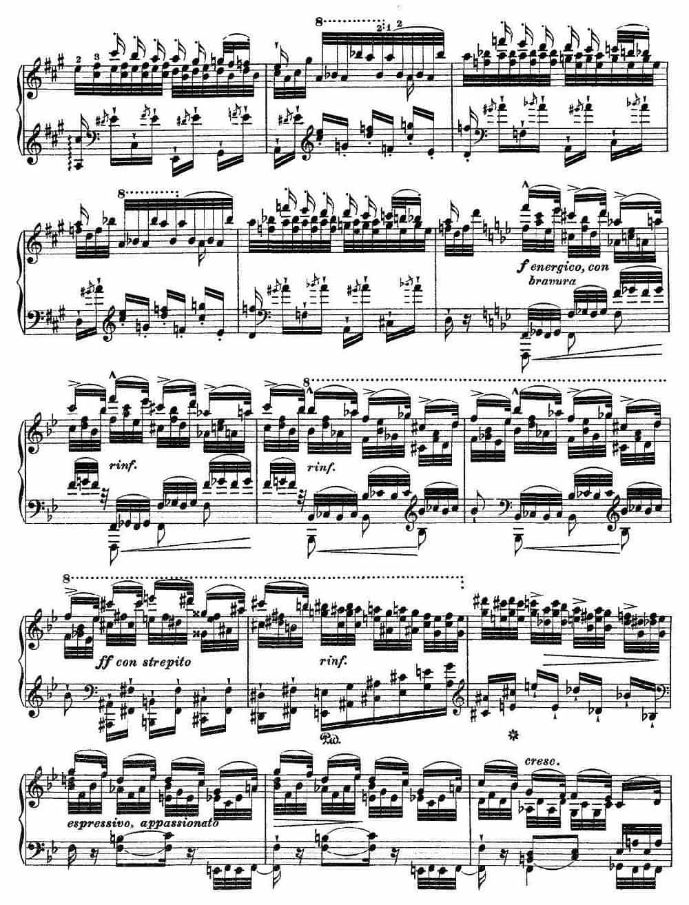 12首超级技巧练习曲：Feux Follets（鬼火） 钢琴乐谱_第7张