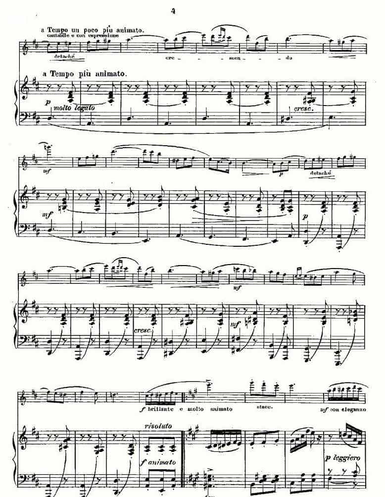 L'Hirondelle.Op.44（长笛+钢琴伴奏） 长笛乐谱_第3张