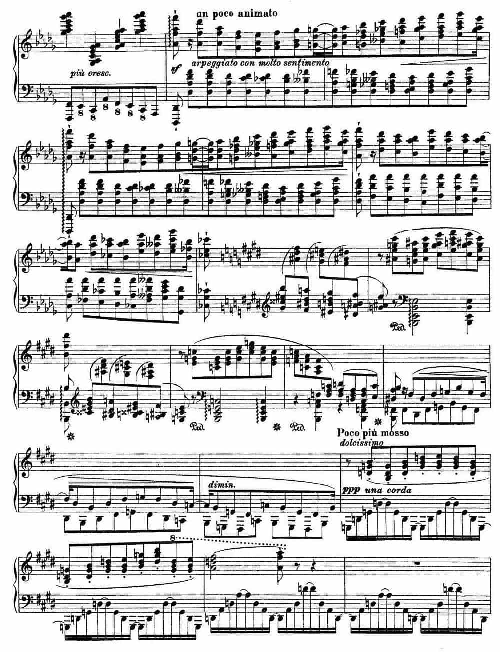 12首超级技巧练习曲：Harmonies du soir（夜之和谐） 钢琴乐谱_第2张