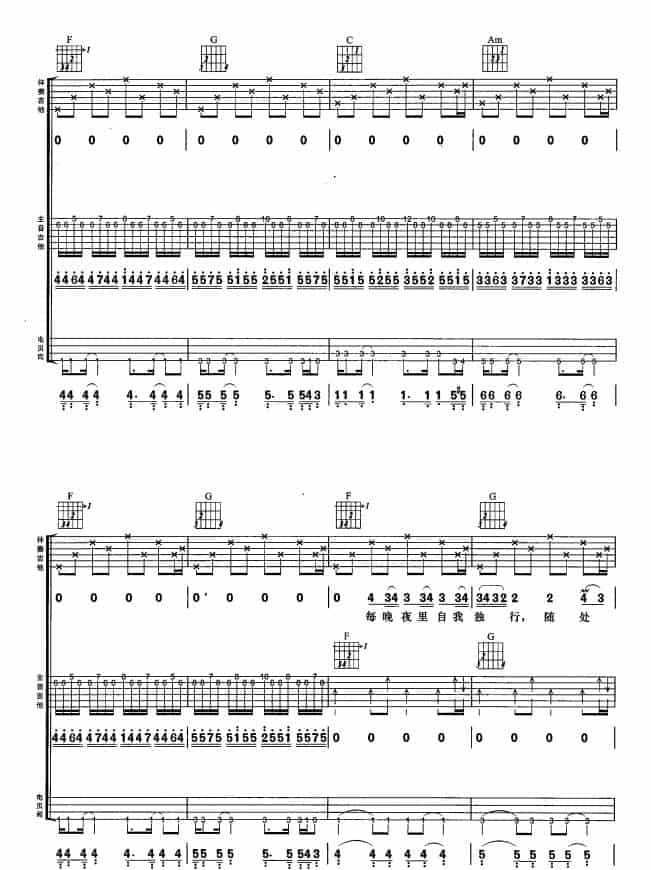 喜欢你 吉他乐谱_第8张