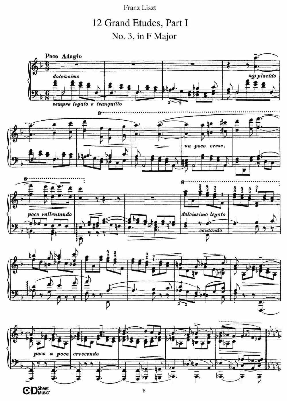 12 Grand Etudes S.137（12首华丽的练习曲·3） 钢琴乐谱_第1张