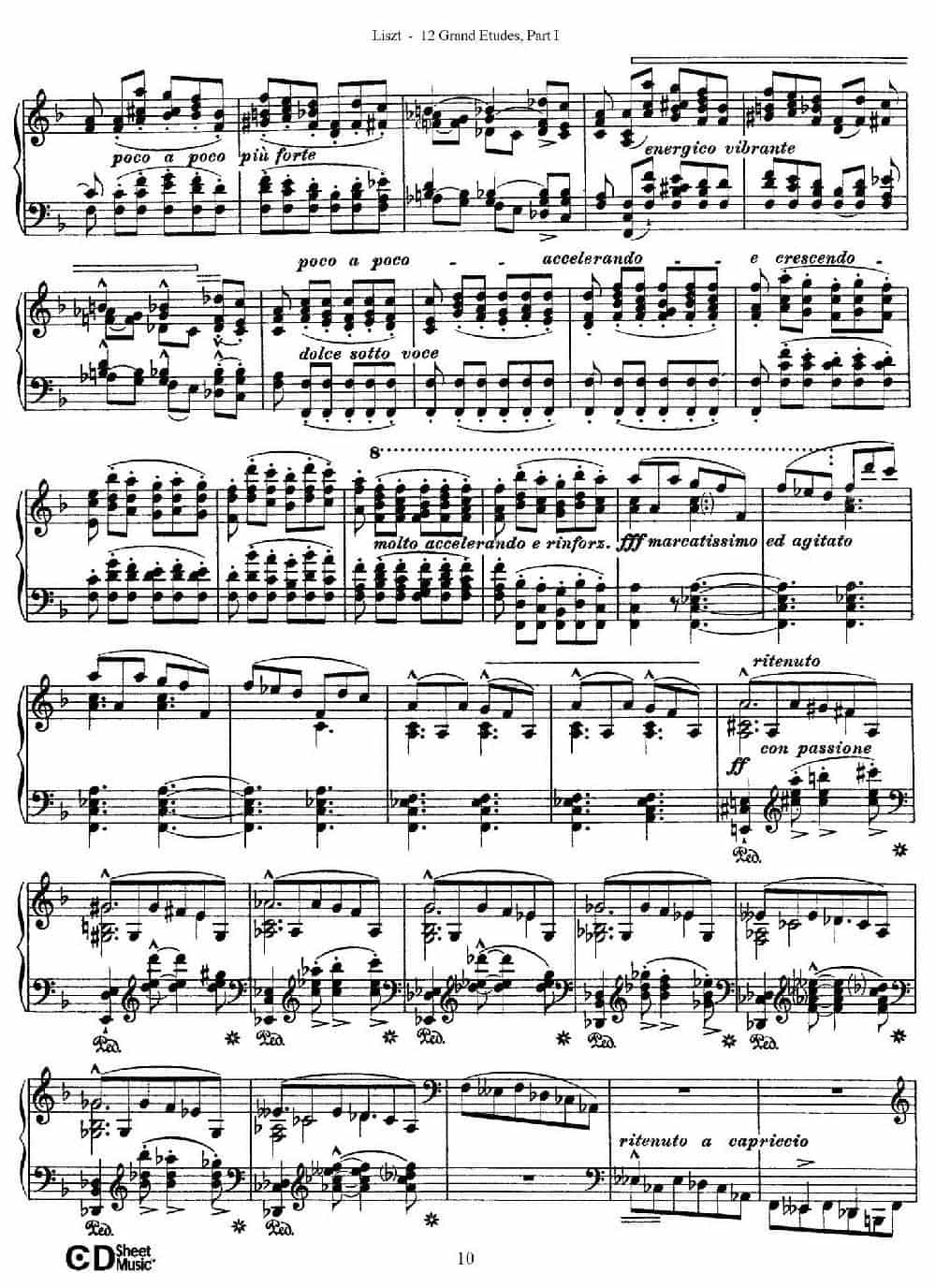 12 Grand Etudes S.137（12首华丽的练习曲·3） 钢琴乐谱_第3张
