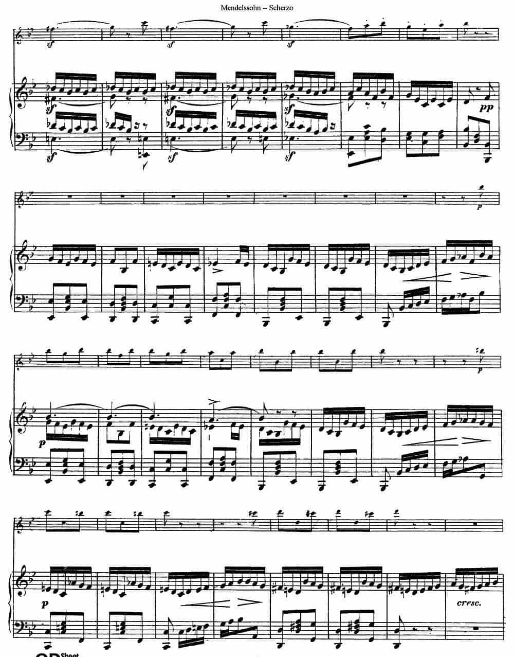Scherzo（长笛+钢琴） 长笛乐谱_第3张