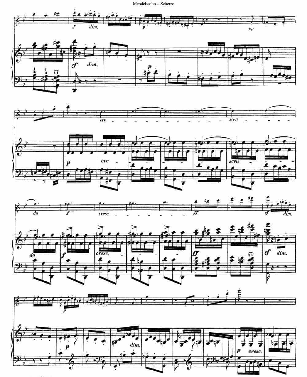 Scherzo（长笛+钢琴） 长笛乐谱_第5张