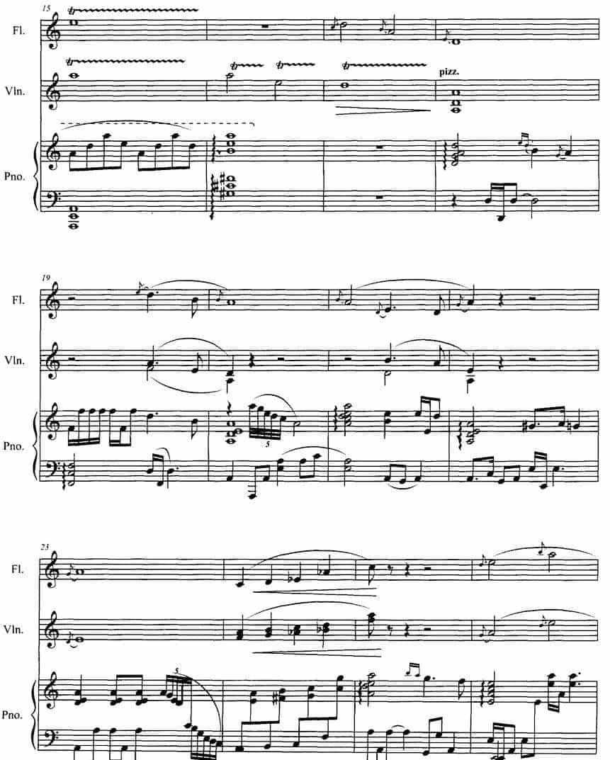 长笛与小提琴组曲：（三）古画（带钢琴伴奏） 长笛乐谱_第2张