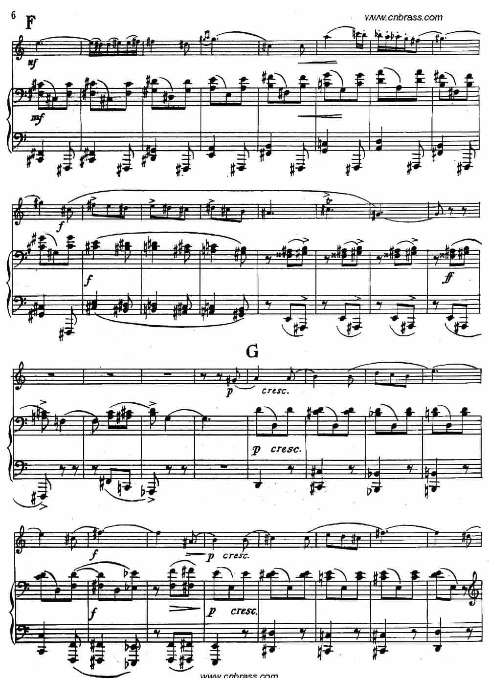 亨德米斯-奏鸣曲（圆号+钢琴） 铜管乐器谱_第5张