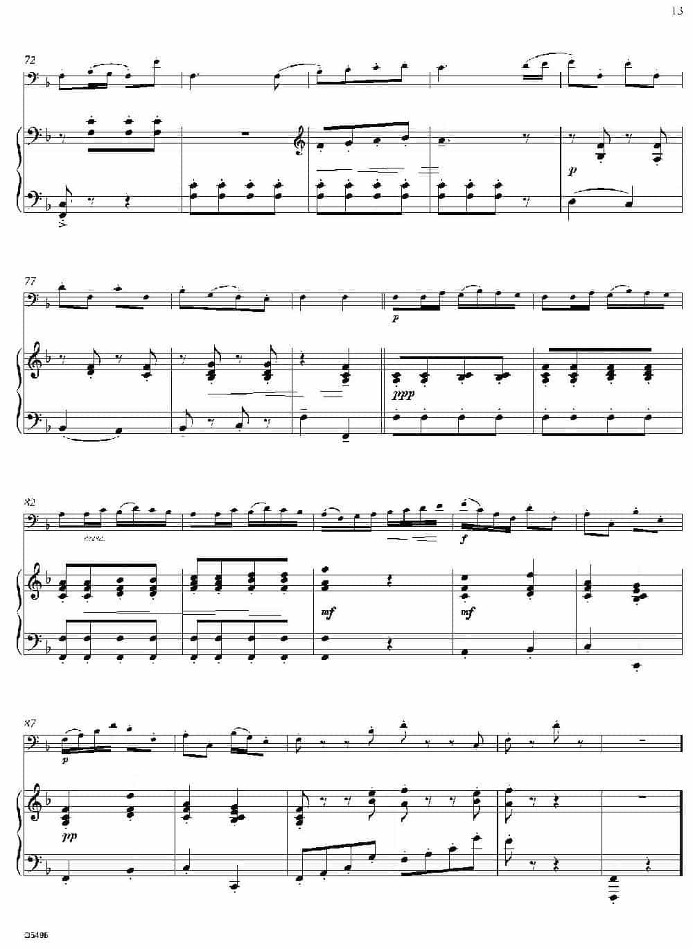 Tambourin(巴松+钢琴伴奏) 铜管乐器谱_第4张