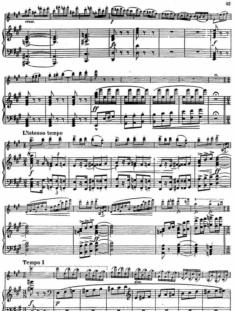德沃夏克作品53号A小调协奏曲 （小提琴和钢琴） 钢琴乐谱_第43张