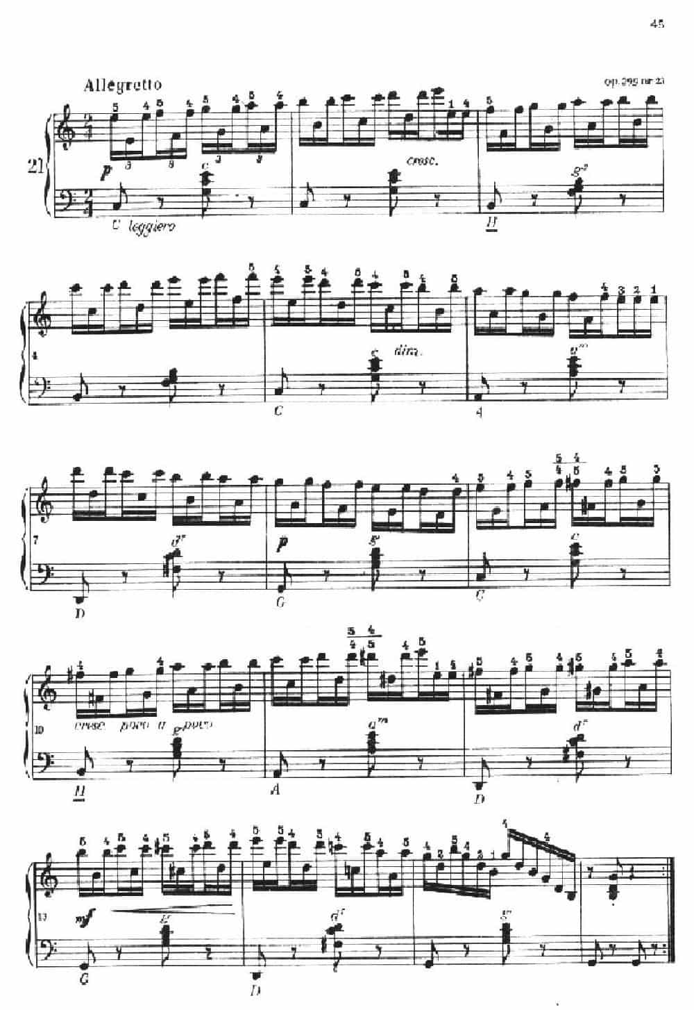 《车尔尼手风琴练习曲集》第Ⅱ册（第21——23首） 手风琴乐谱_第1张