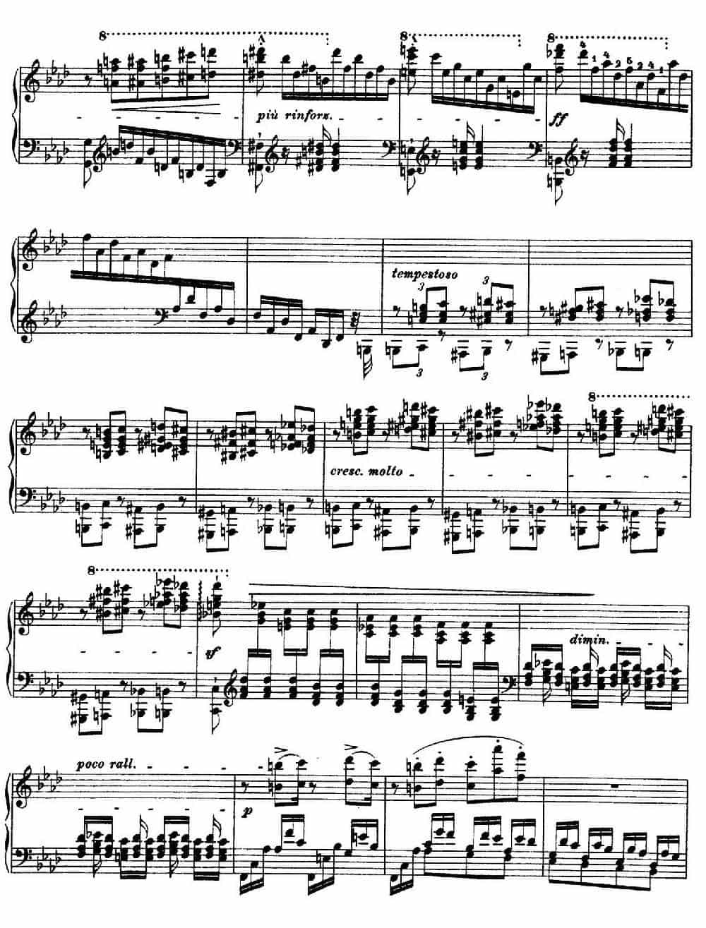 12 Etudes d'execution Transcendante S.139(12首超技练习曲·10) 钢琴乐谱_第6张