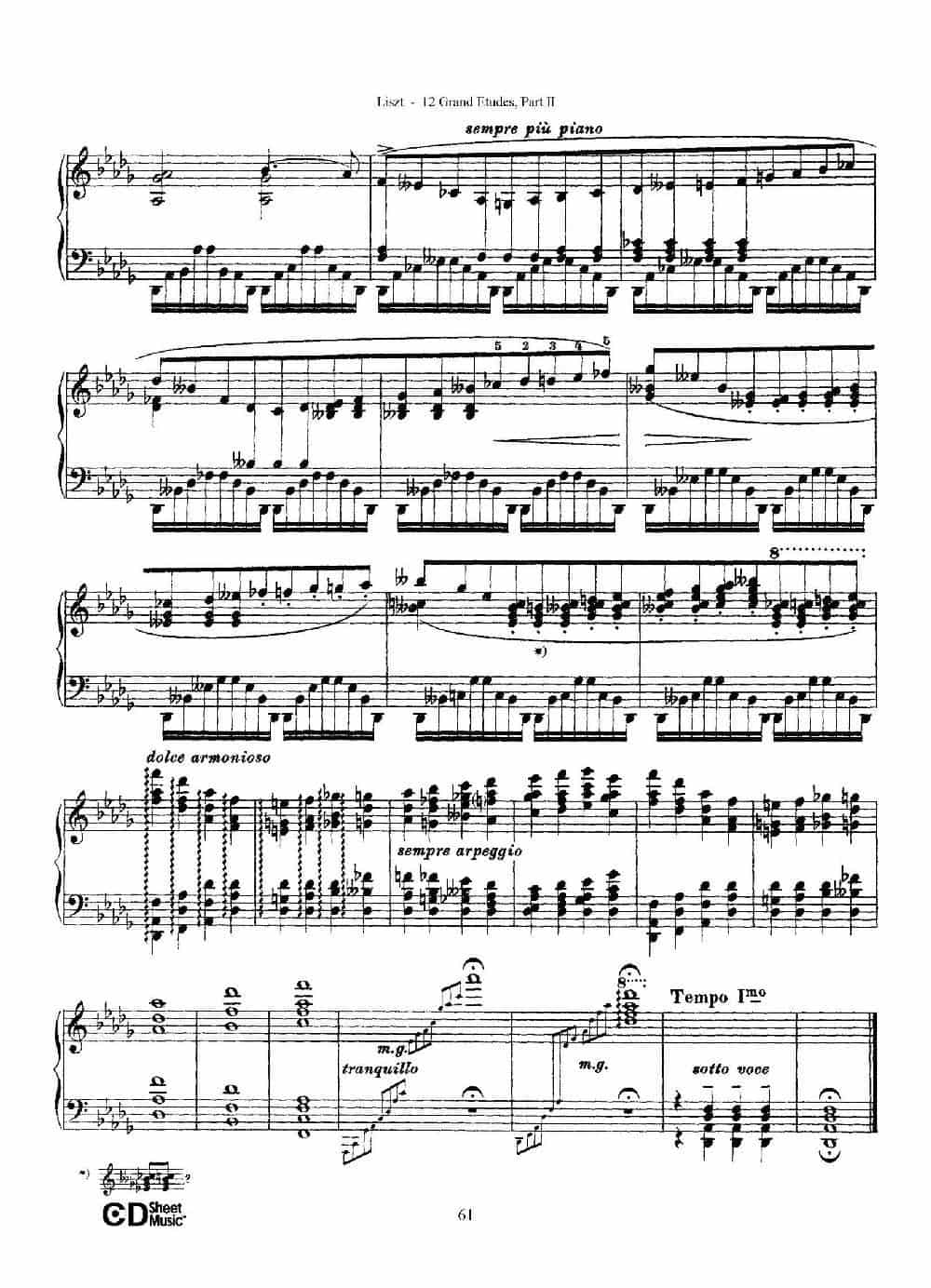 12 Grand Etudes S.137（12首华丽的练习曲·11） 钢琴乐谱_第11张