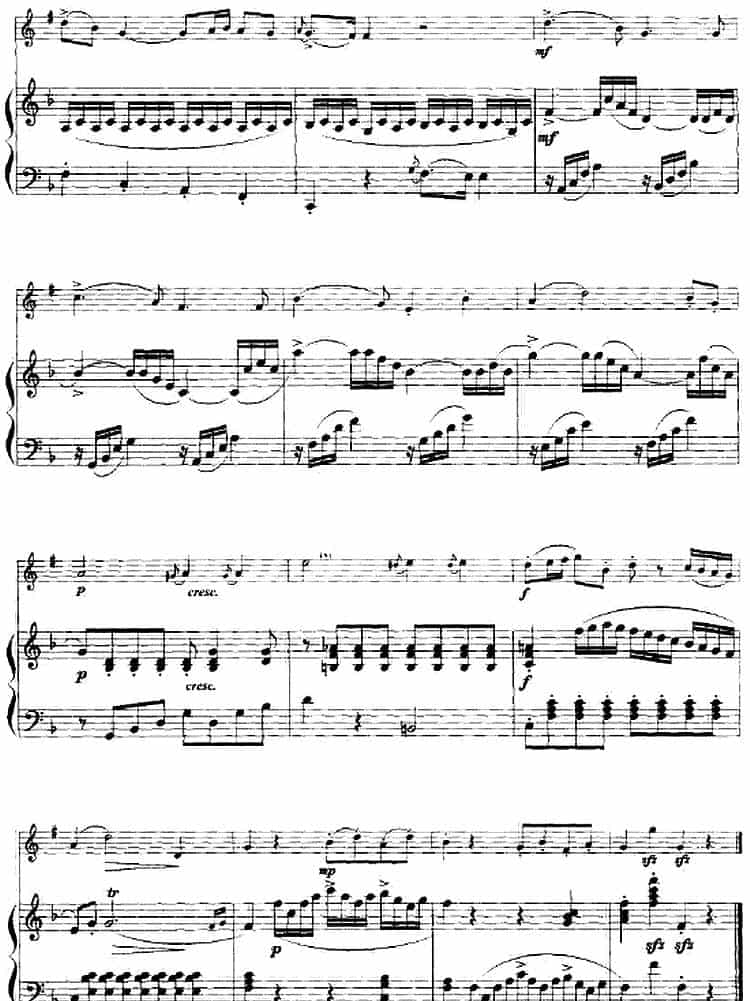 第一钢琴奏鸣曲主题（小号+钢琴伴奏） 铜管乐器谱_第2张