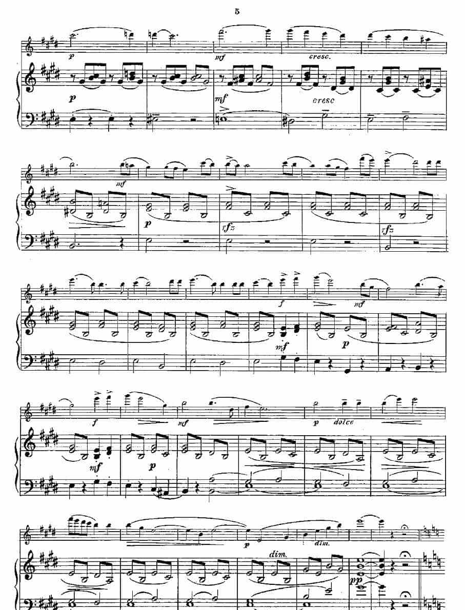 Opern-Transcriptionen.Op.45-1（长笛+钢琴伴奏） 长笛乐谱_第5张