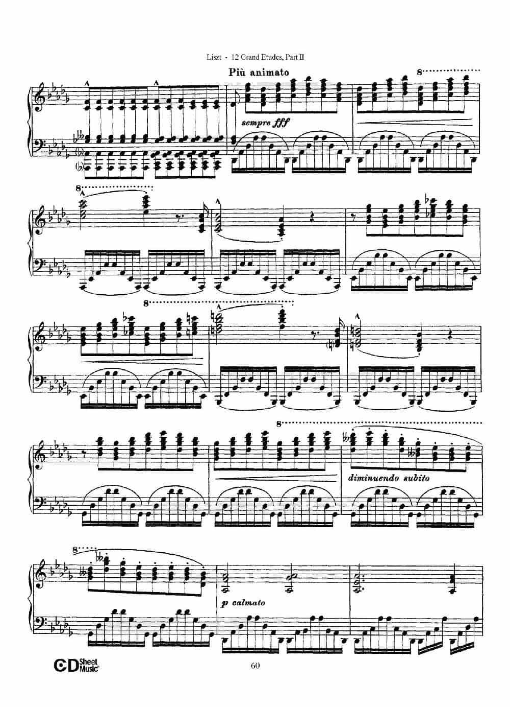 12 Grand Etudes S.137（12首华丽的练习曲·11） 钢琴乐谱_第10张