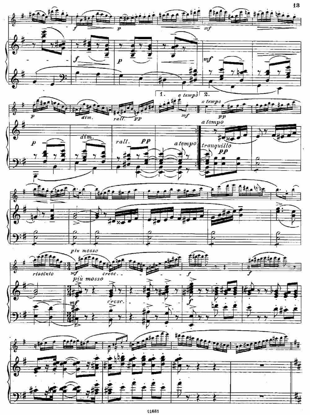 Fantaisies nationales. Suedois.（Op.59 No.4）（长笛+钢琴伴奏） 长笛乐谱_第11张