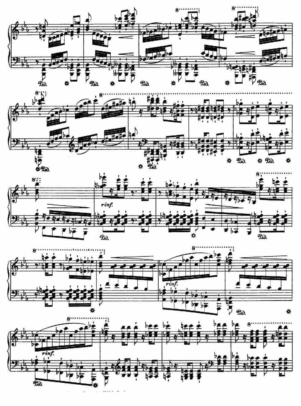 12 Etudes d'execution Transcendante S.139（12首超技练习曲·8） 钢琴乐谱_第3张