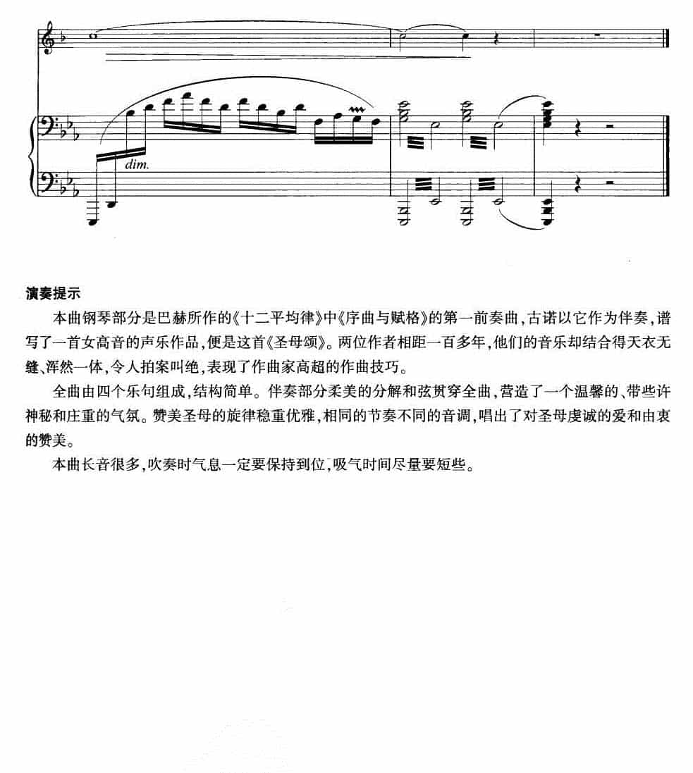 圣母颂（小号+钢琴伴奏） 铜管乐器谱_第5张