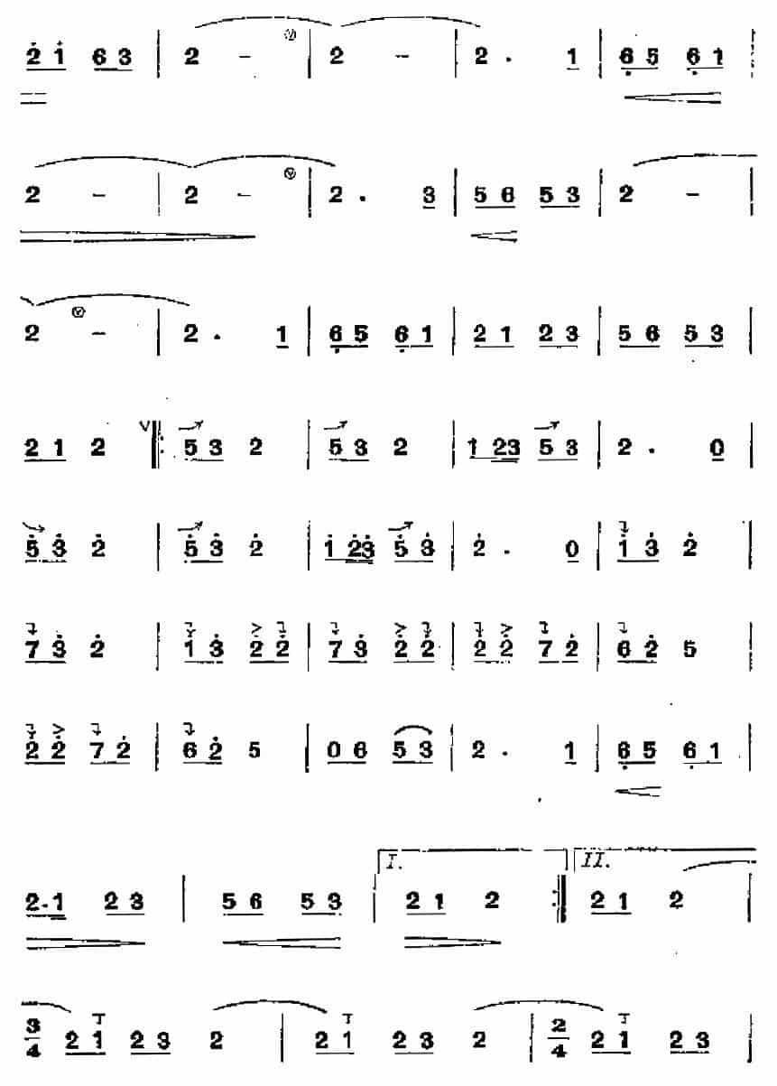 三五七（5个版本） 笛箫乐谱_第11张