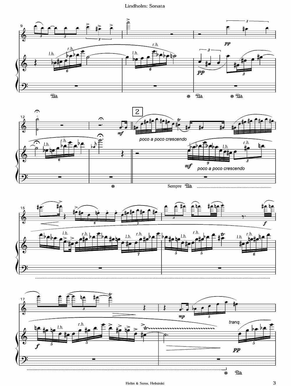Sonata（长笛+钢琴） 长笛乐谱_第2张