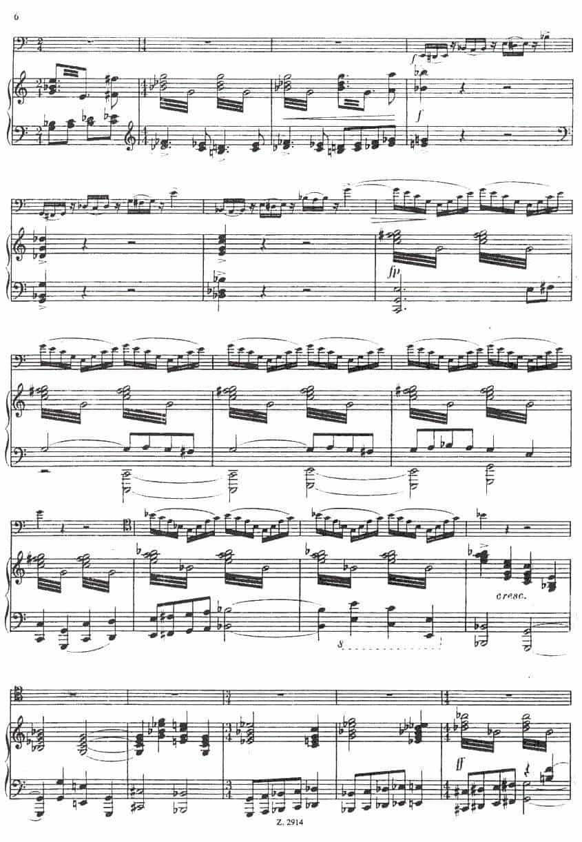 CONCERTINO（Ⅰ）（钢琴伴奏巴松协奏曲） 铜管乐器谱_第6张