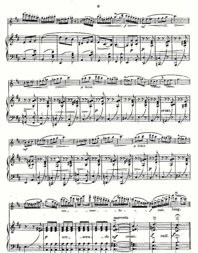L'Hirondelle.Op.44（长笛+钢琴伴奏） 长笛乐谱_第8张
