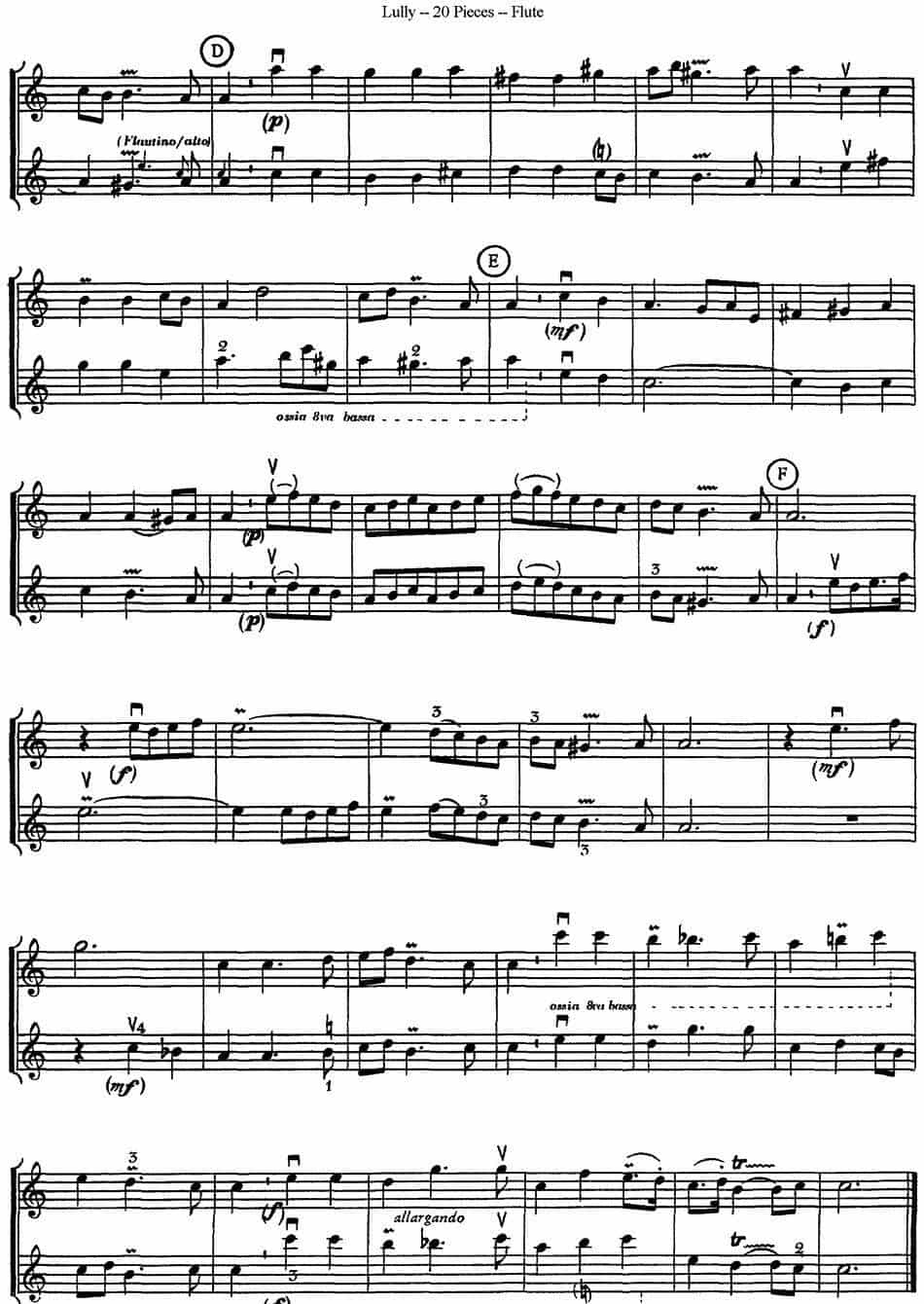 卢黎20首长笛附带钢琴伴奏曲 长笛乐谱_第10张