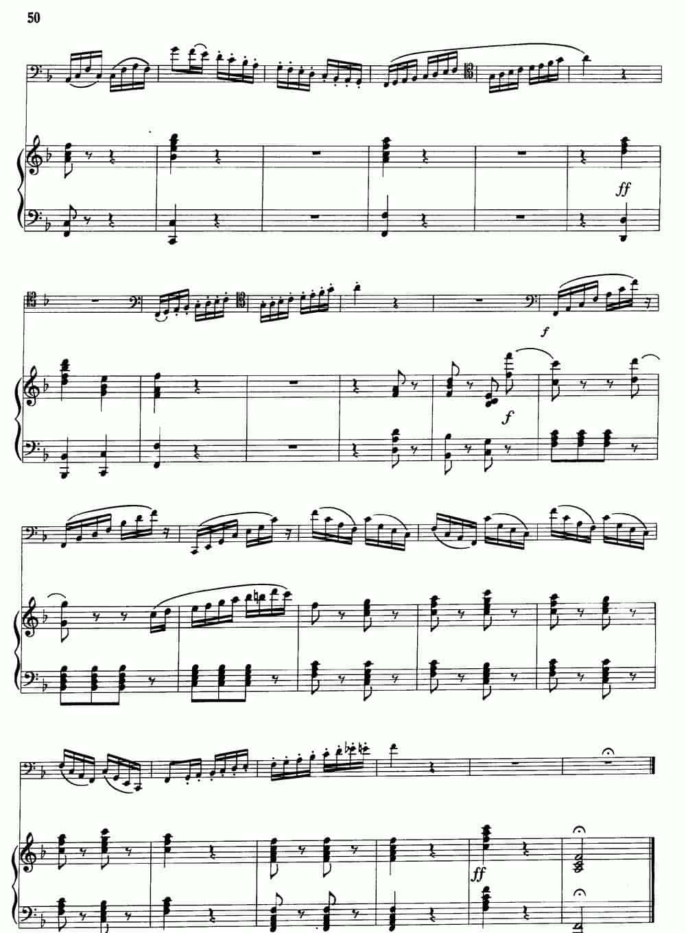 F大调协奏曲（大管+钢琴伴奏） 铜管乐器谱_第30张