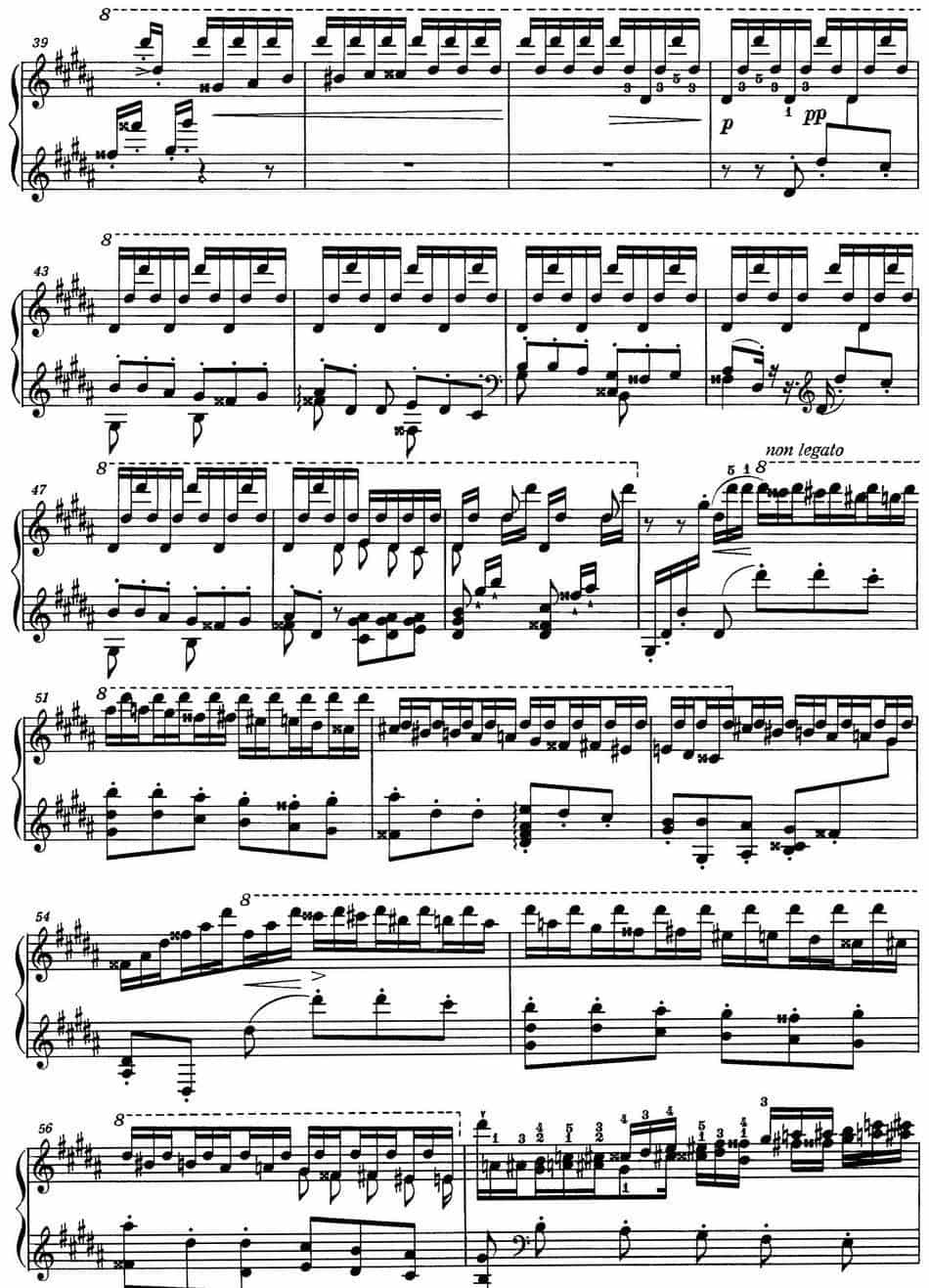 6首帕格尼尼大练习曲（La Campanella） 钢琴乐谱_第3张