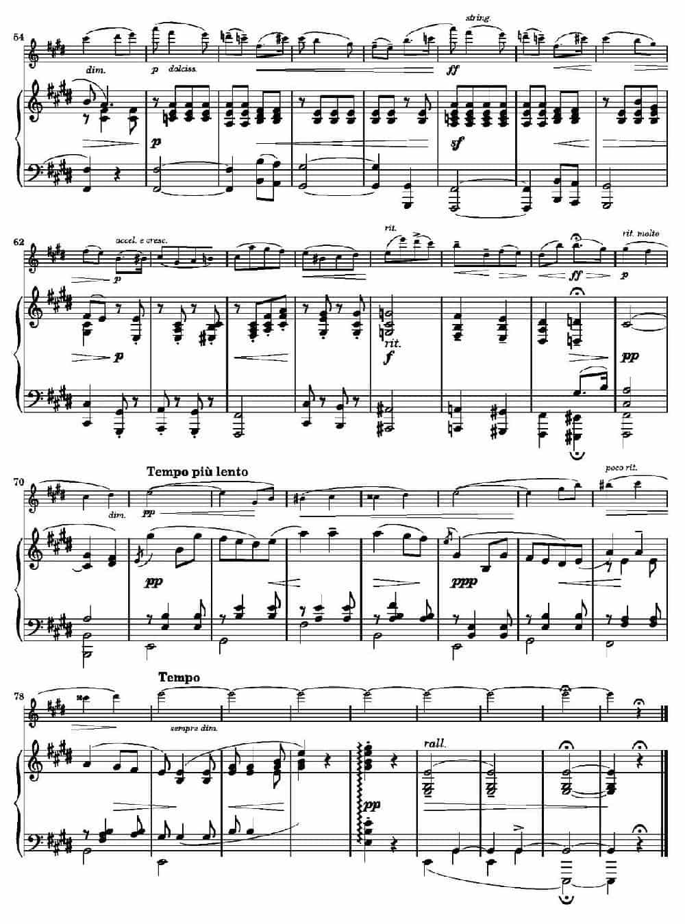 Salut d'Amour Op.12（爱的致意）（长笛+钢琴伴奏） 长笛乐谱_第3张