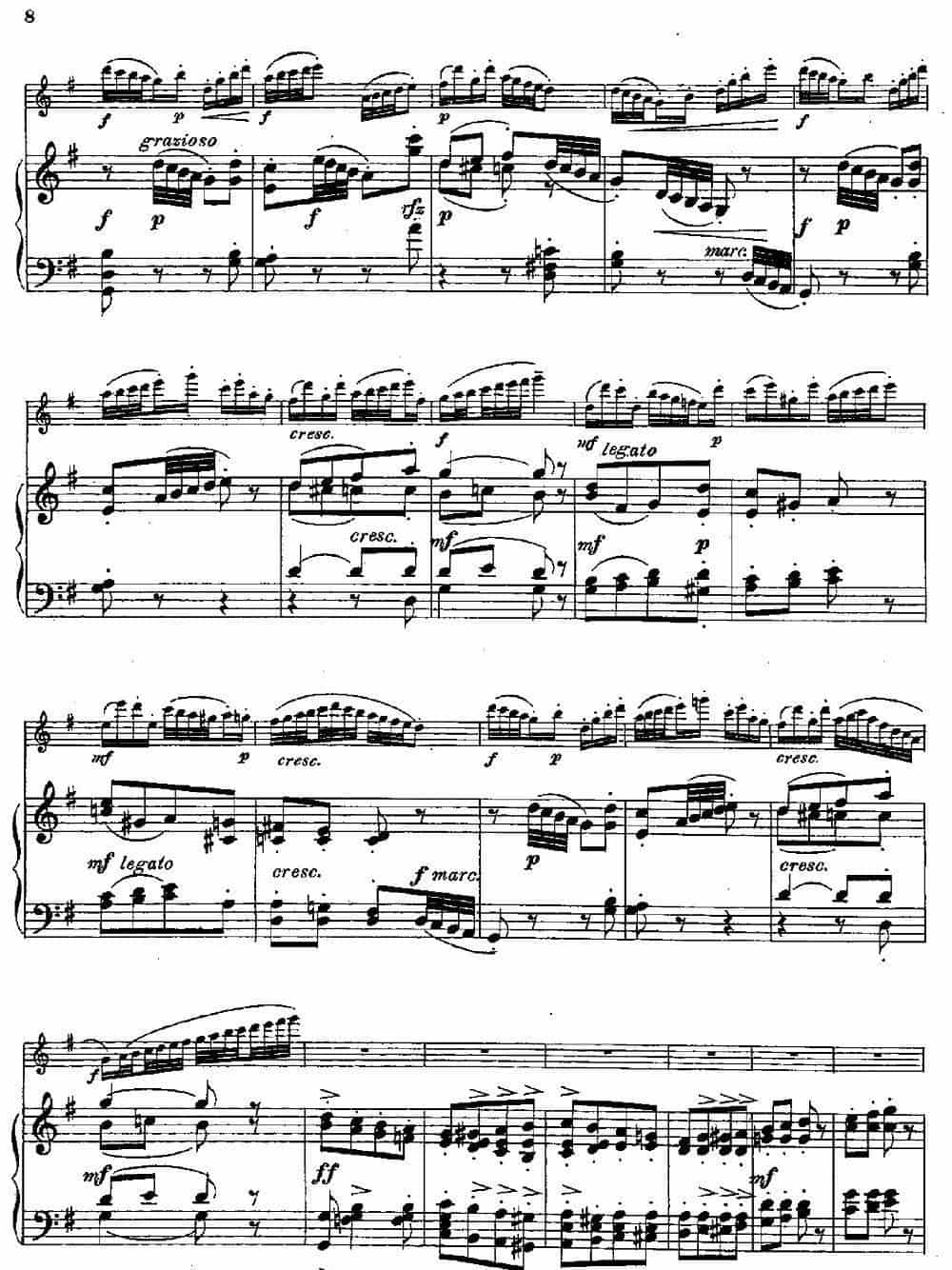Introduction et Caprice（Op.58）（长笛+钢琴伴奏） 长笛乐谱_第6张