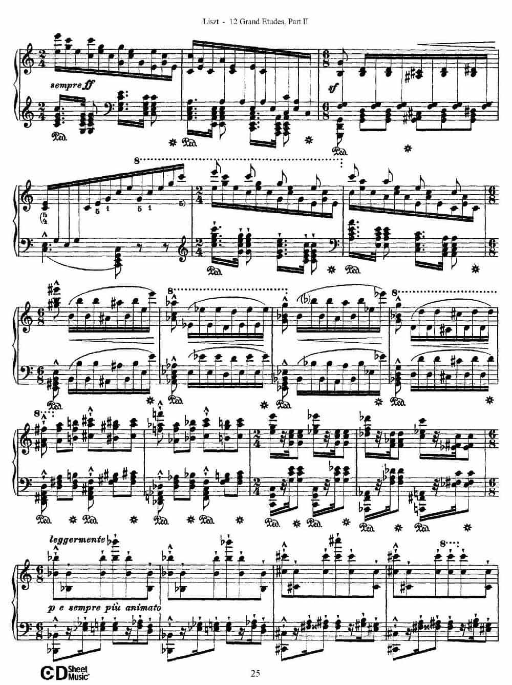 12 Grand Etudes S.137（12首华丽的练习曲·8） 钢琴乐谱_第15张