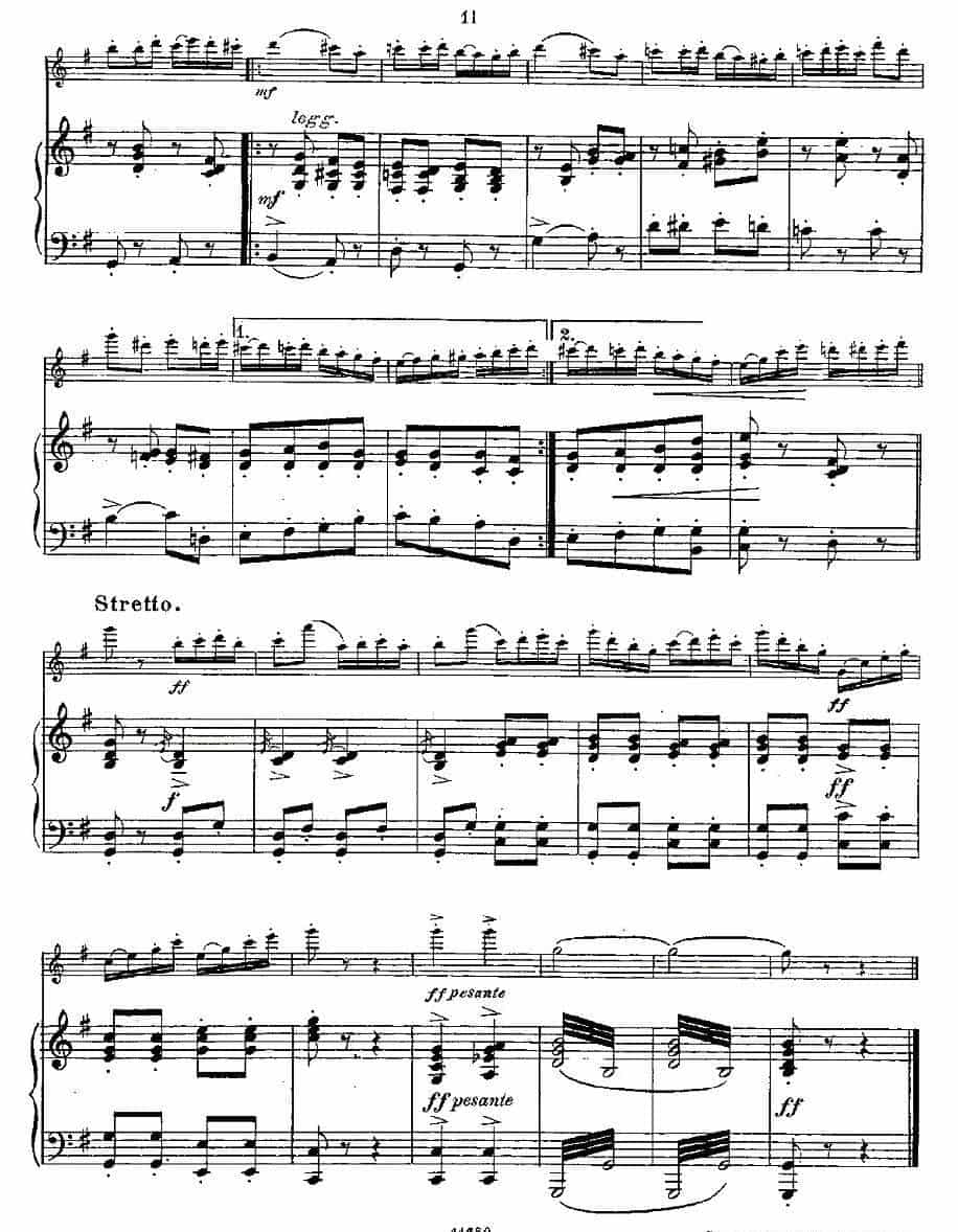 Fantaisies nationales. Op. 59, 3. （长笛+钢琴伴奏） 长笛乐谱_第10张