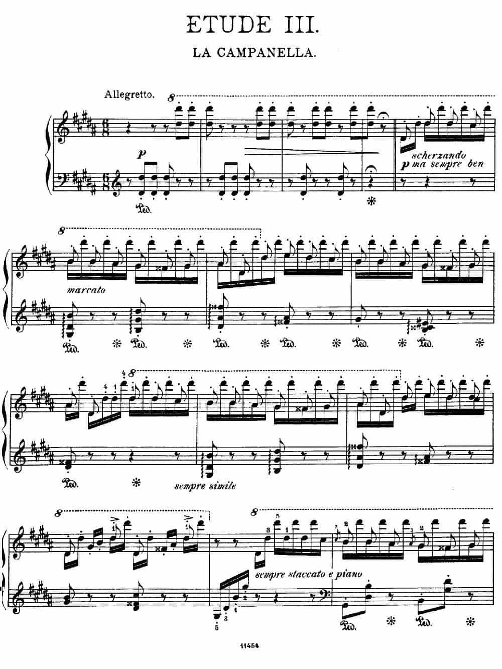 Paganini Etudes No.3 in G# （6首帕格尼尼大练习曲之Ⅲ） 钢琴乐谱_第1张