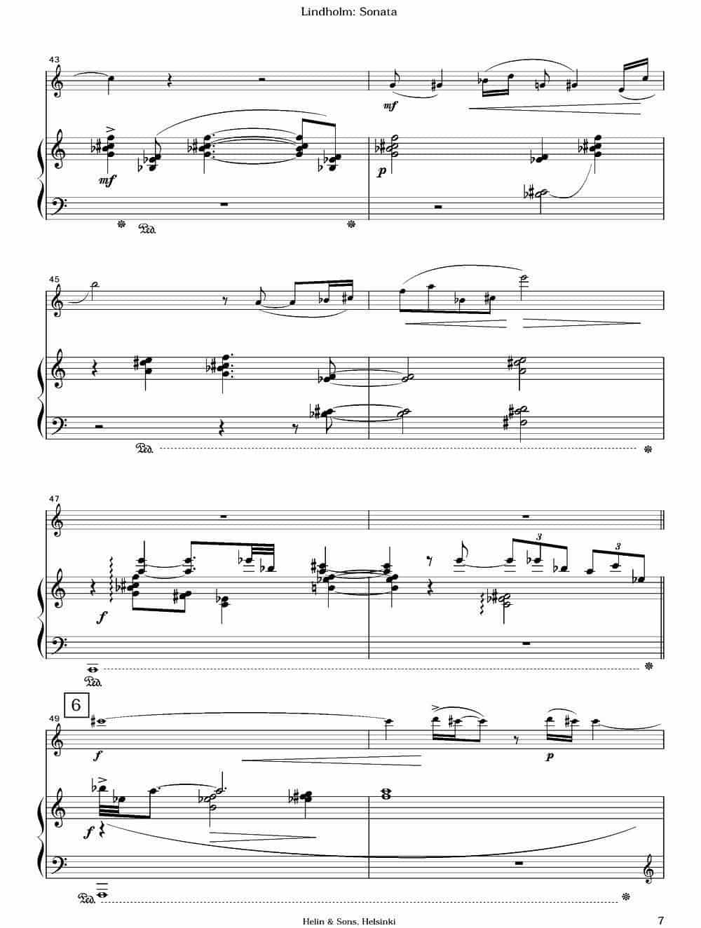 Sonata（长笛+钢琴） 长笛乐谱_第6张