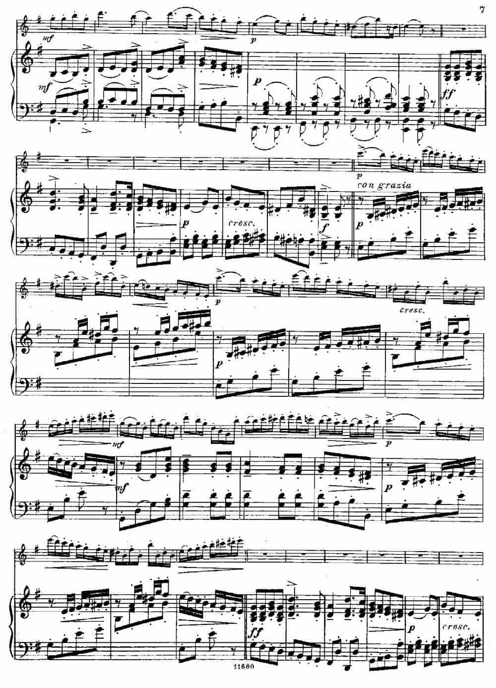 Fantaisies nationales.  Russe. （Op.59 No.3）（长笛+钢琴伴奏） 长笛乐谱_第6张