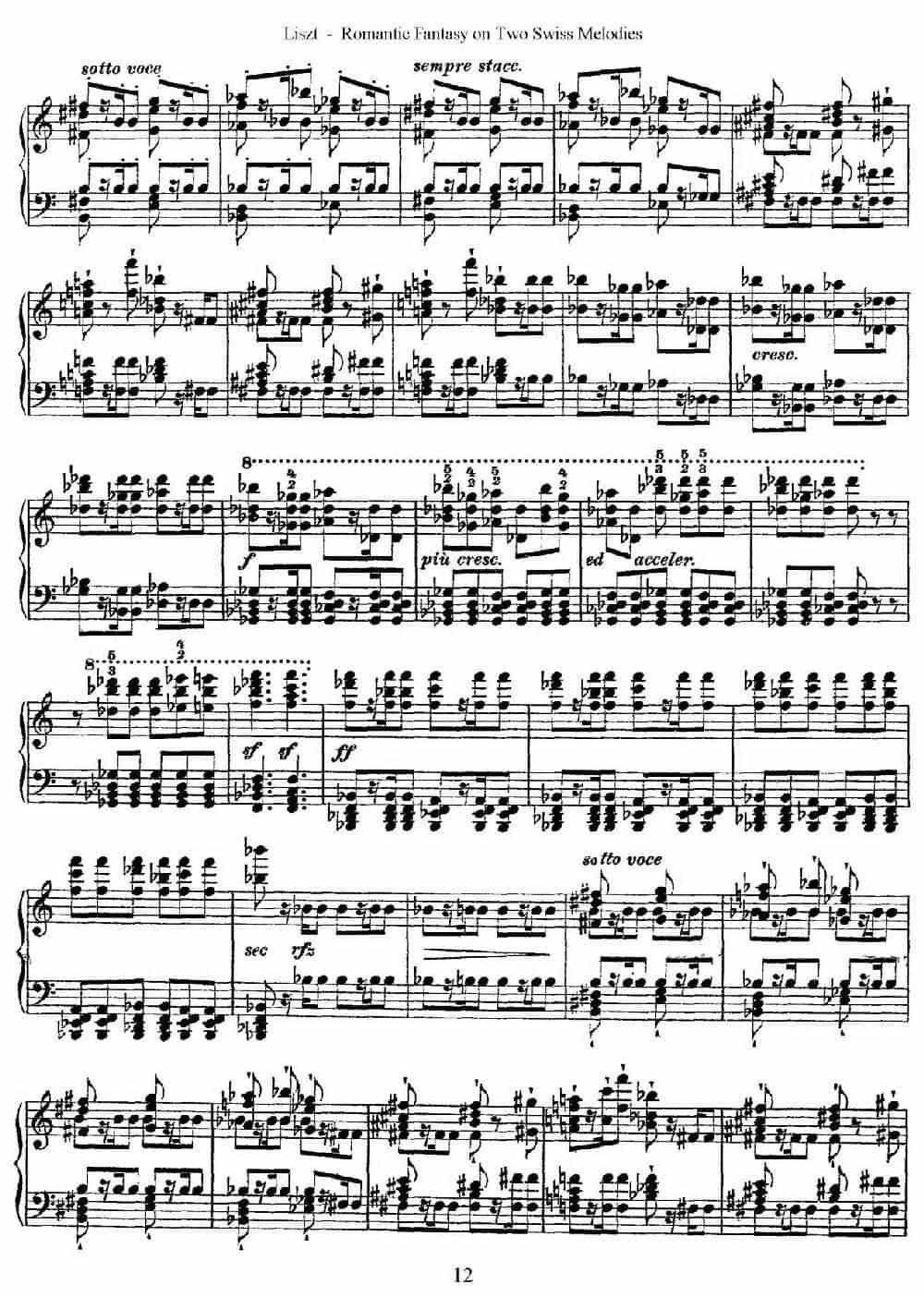 Romantic Fantasy on 2 Swiss Melodies Op.5(浪漫幻想曲) 钢琴乐谱_第12张
